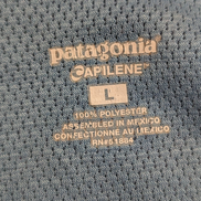 Polo Patagonia Capilene Bleu Col Zippé - Taille L Ajusté
