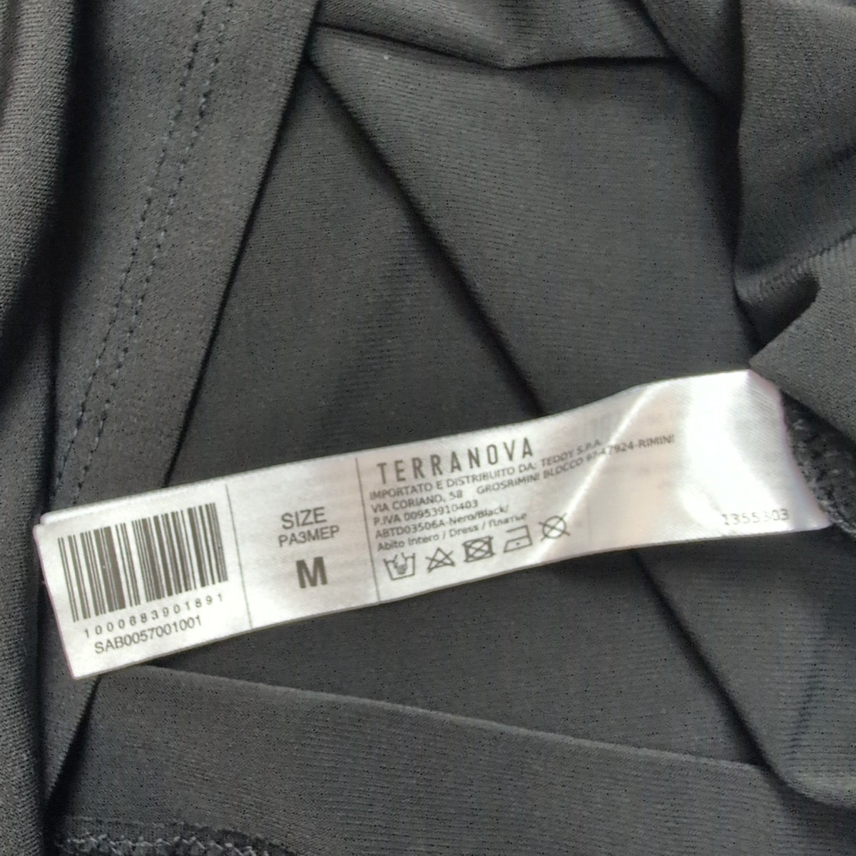 Robe Terranova T.M Noire Manches Longues Stretch Neuve Avec Étiquette