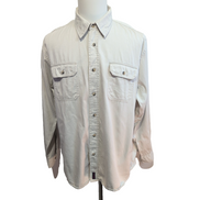 Chemise Wrangler Manches Longues Crème 100% Coton avec Poches Taille L