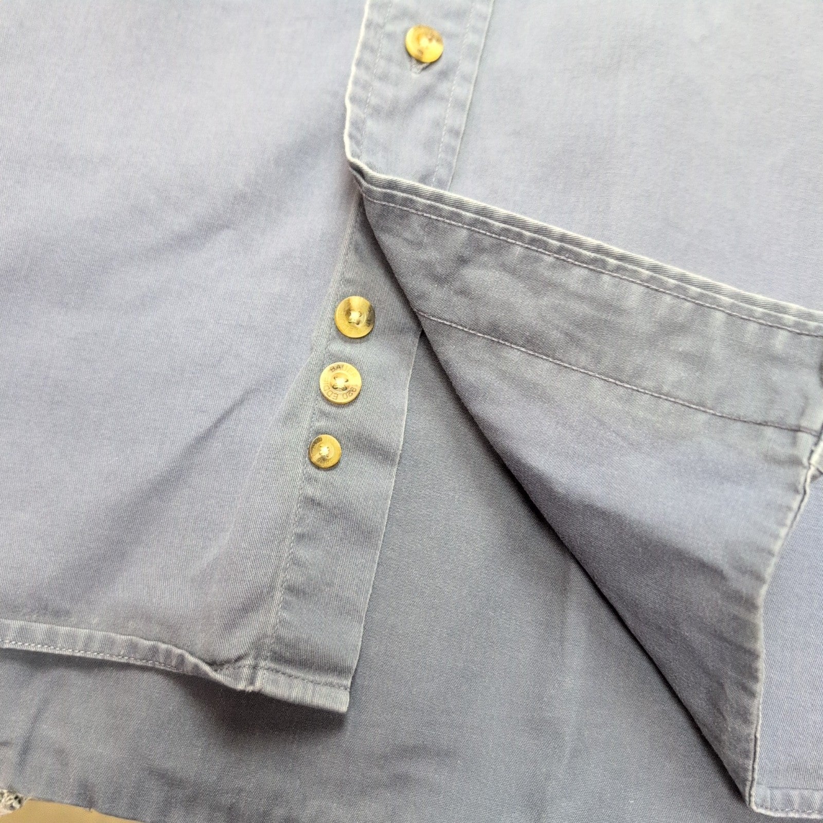 Chemise Eddie Bauer XL Gris Anthracite 100% Coton Épais Vintage manches longues