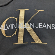Sweat à Capuche Calvin Klein Noir - Logo Or & Blanc - Taille M