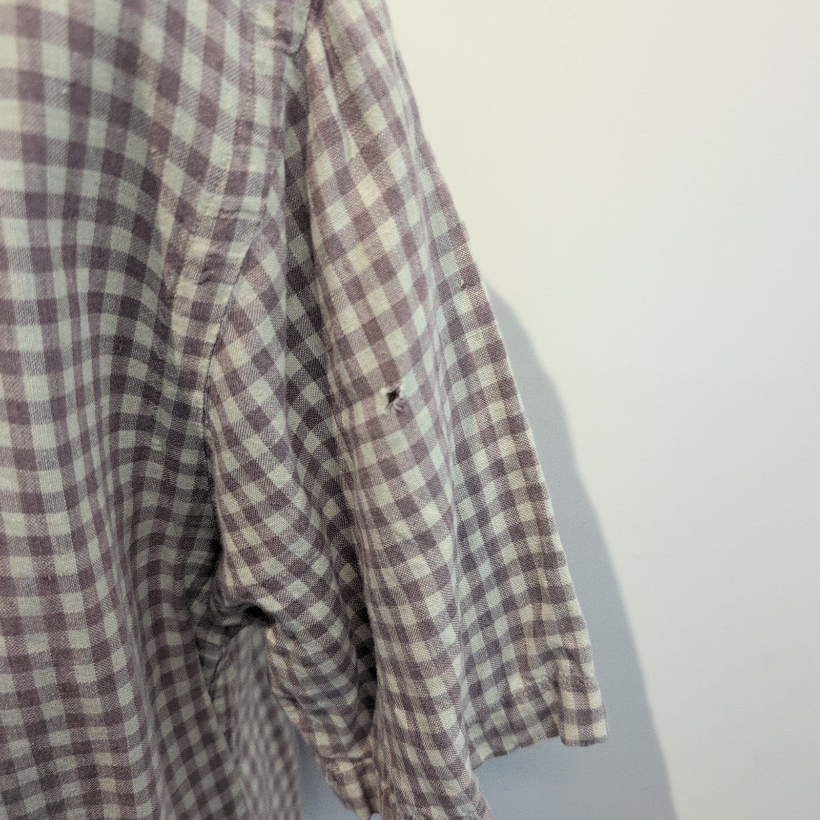 Chemise Polo Ralph Lauren LIN Caldwell M Bordeaux Crème Coton manches courtes