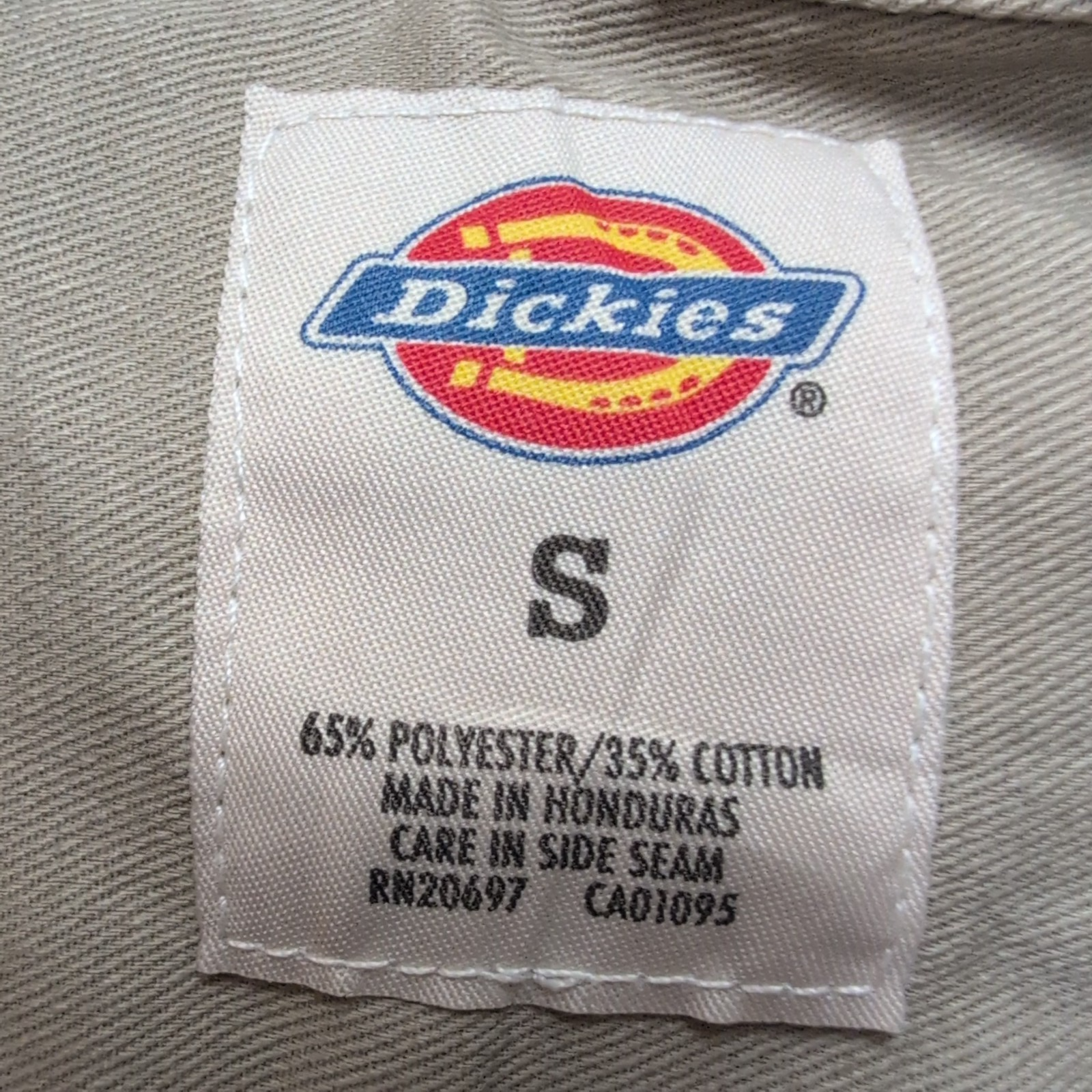 Chemise Dickies S Beige Manches courtes 2 Poches Workwear Poche Stylo