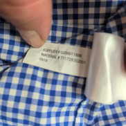 Chemise Ralph Lauren 4XLT Bleu Carreaux Coton Stretch Logo Jaune Grande Taille