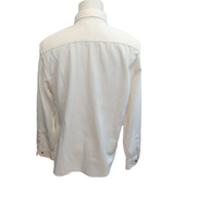Chemise Nautica XL Slim Fit Blanc Cassé Coton Made Mauritius manches longues