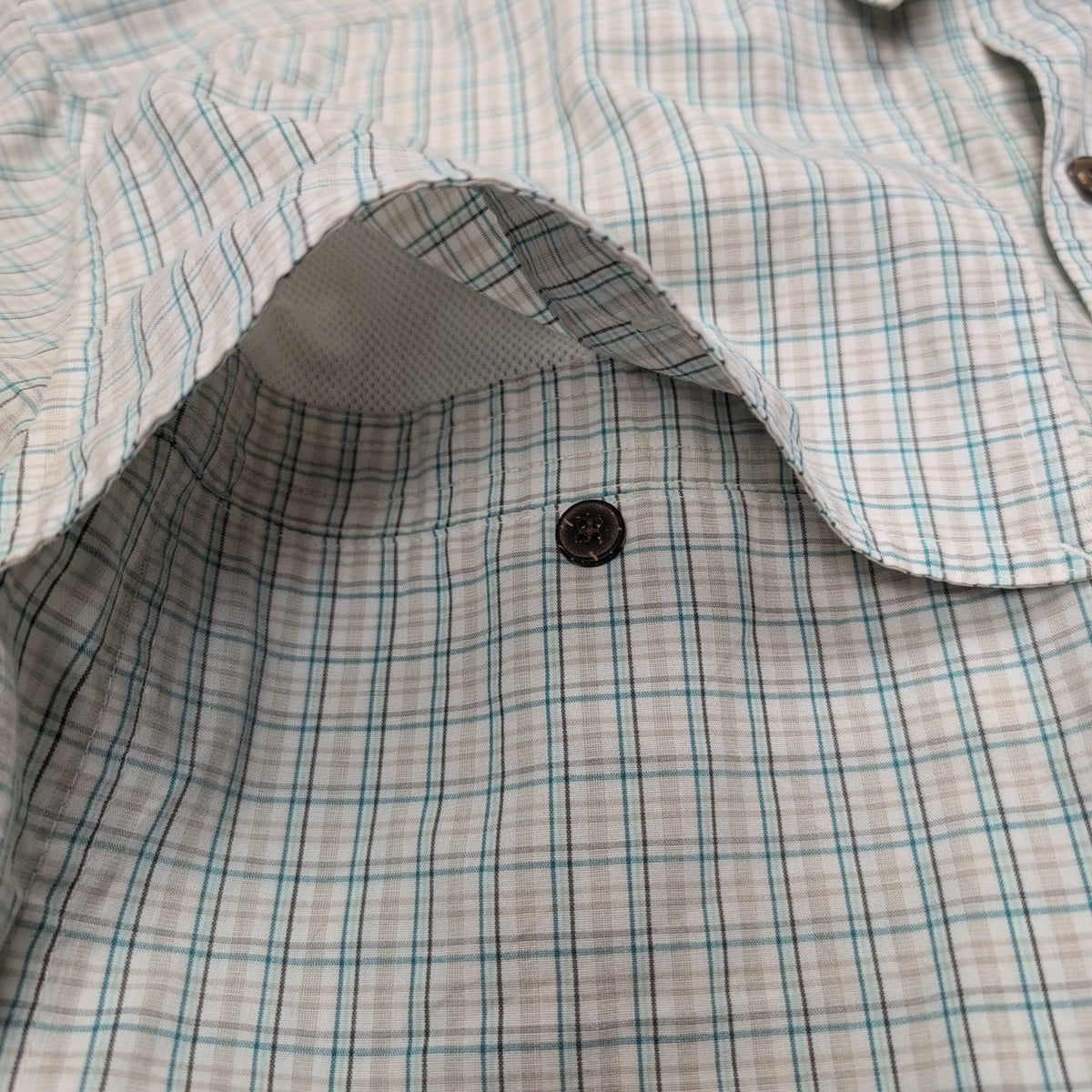 Chemise Patagonia M Verte Blanche Carreaux Ventilée 2 Poches Outdoor