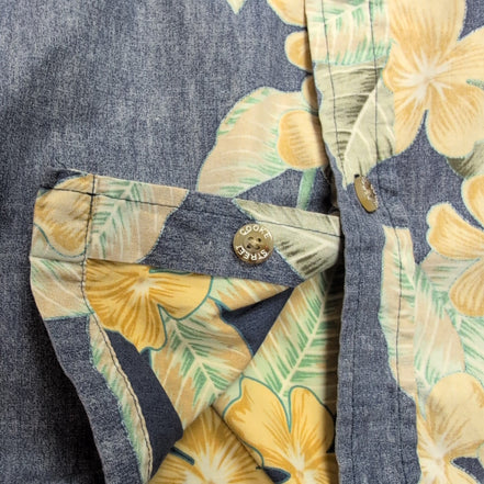 Chemise Hawaïenne Cooke Street Coton Bleu Feuillage M Honolulu