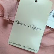 Haut Femme Alex & Parker Taille L Rose Saumon Papillons Dorés Cache-Cœur Neuf