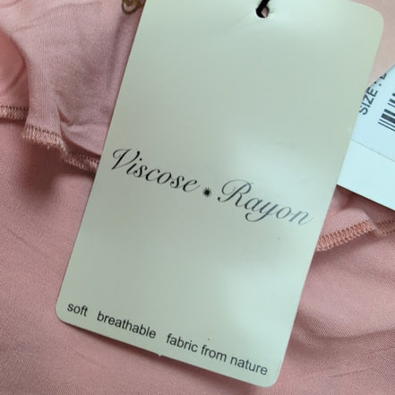Haut Femme Alex & Parker Taille L Rose Saumon Papillons Dorés Cache-Cœur Neuf