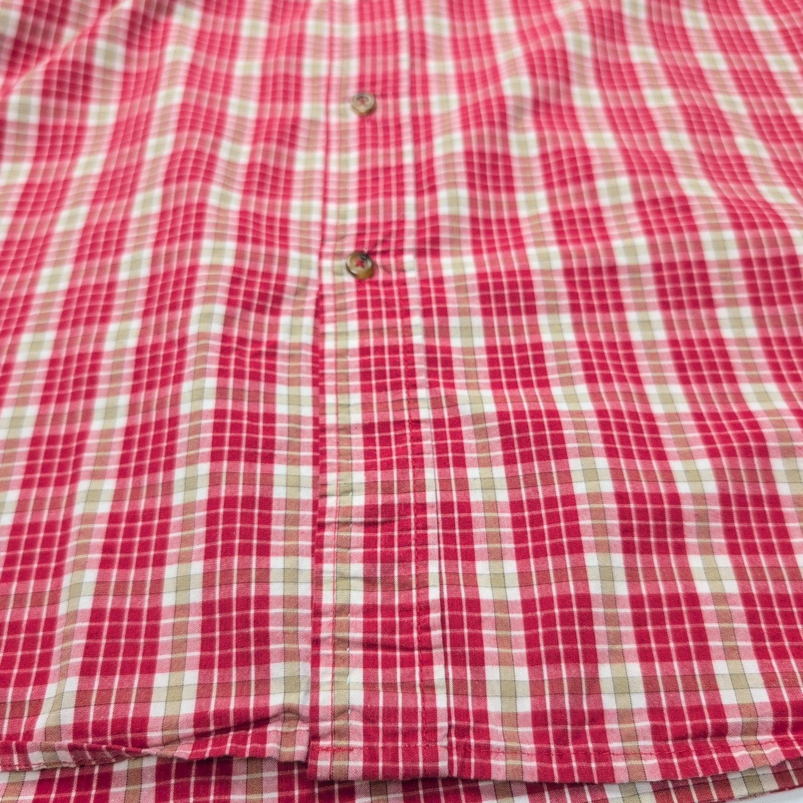 Chemise Wrangler Manches Courtes Rouge et Marron à Carreaux Taille 3XL