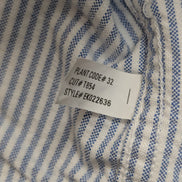 Chemise Ralph Lauren Femme Taille 10 Bleu Rayures Manches Longues Coton XXS XS