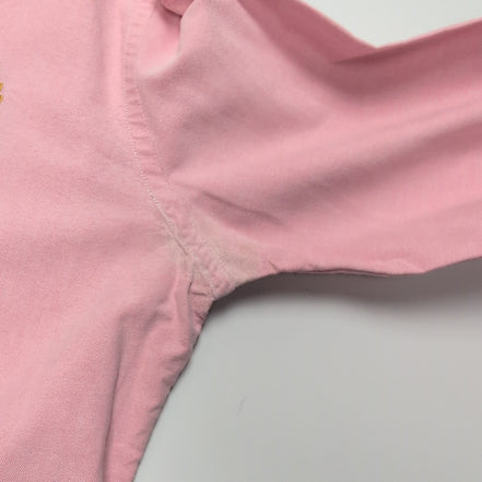 Chemise Ralph Lauren Sport Femme 14 Rose Oxford Logo Doré Cintrée