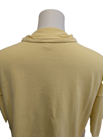 Pull Calvin Klein Jaune Col Roulé à Cordon & Poches - Taille L/XL