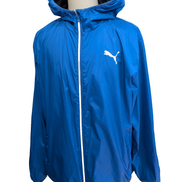 Coupe-Vent Puma XXL Bleu Électrique Vif Veste Sport à Capuche Filet