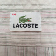 Chemise Lacoste 2XL rose pâle gaufrée manches courtes logo brodé