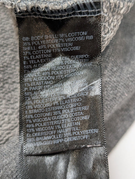 The North Face Sweat Col Rond Gris - Logo Brodé Manche - Taille L Femme
