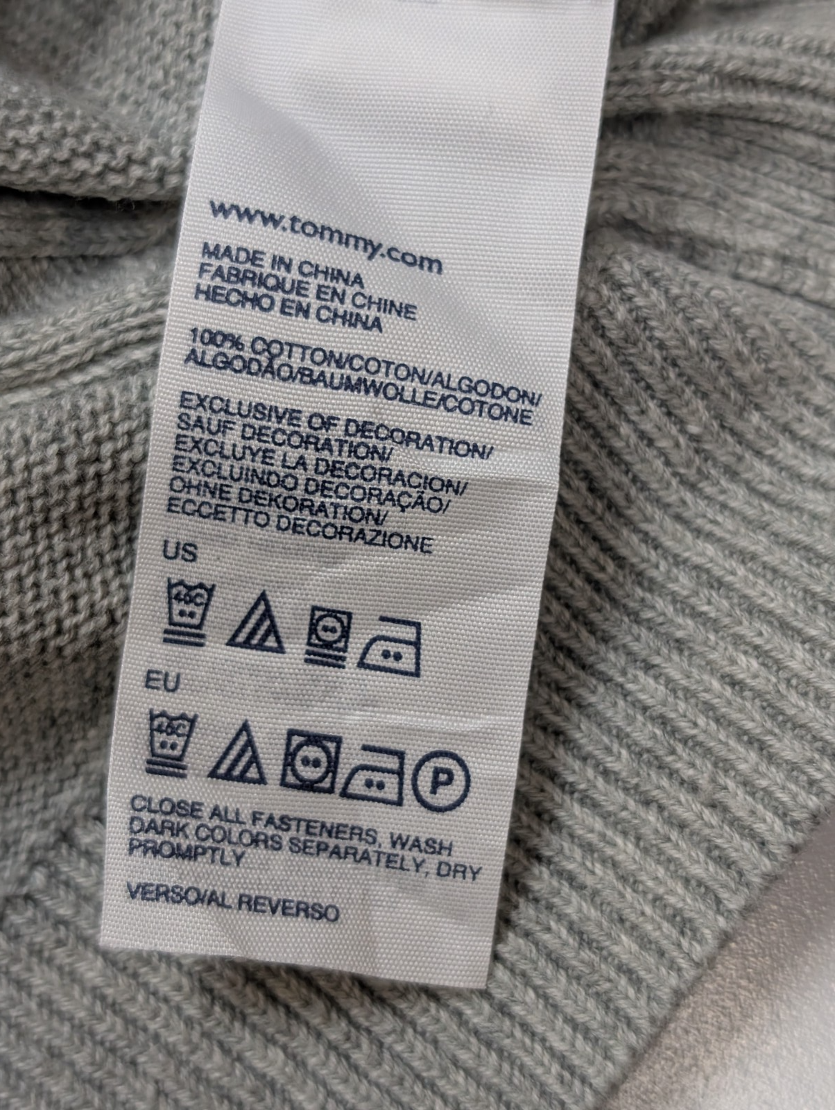 Gilet Zippé Tommy Hilfiger Femme Gris avec Écusson Brodé - Taille 2XL