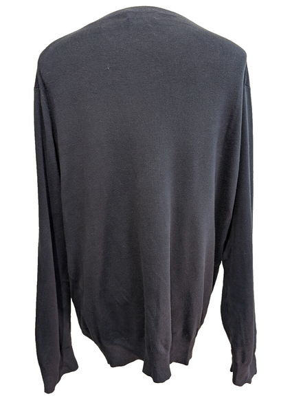 Pull Fin Polo Ralph Lauren Bleu Marine Col V Taille L Logo Rouge | 544WSR