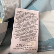 Chemise Dockers bleu carreaux poche logo manches courtes M