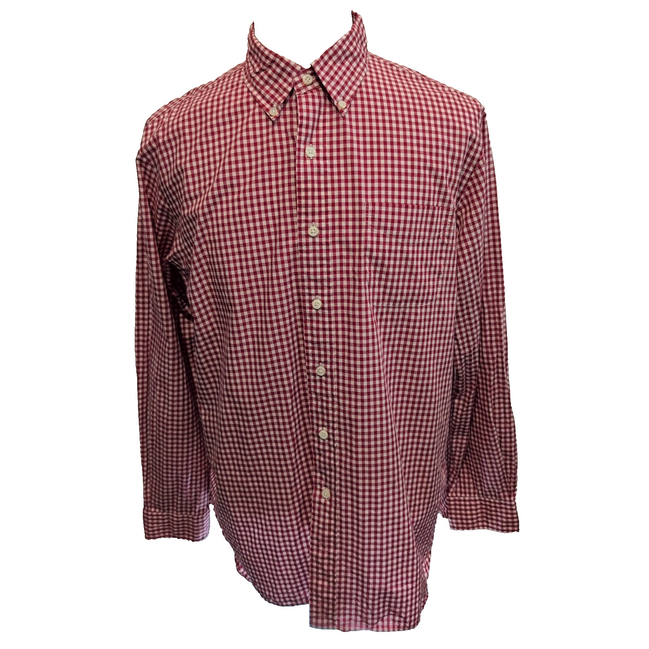 Chemise Ralph Lauren XL rouge à carreaux 100% coton sans logo
