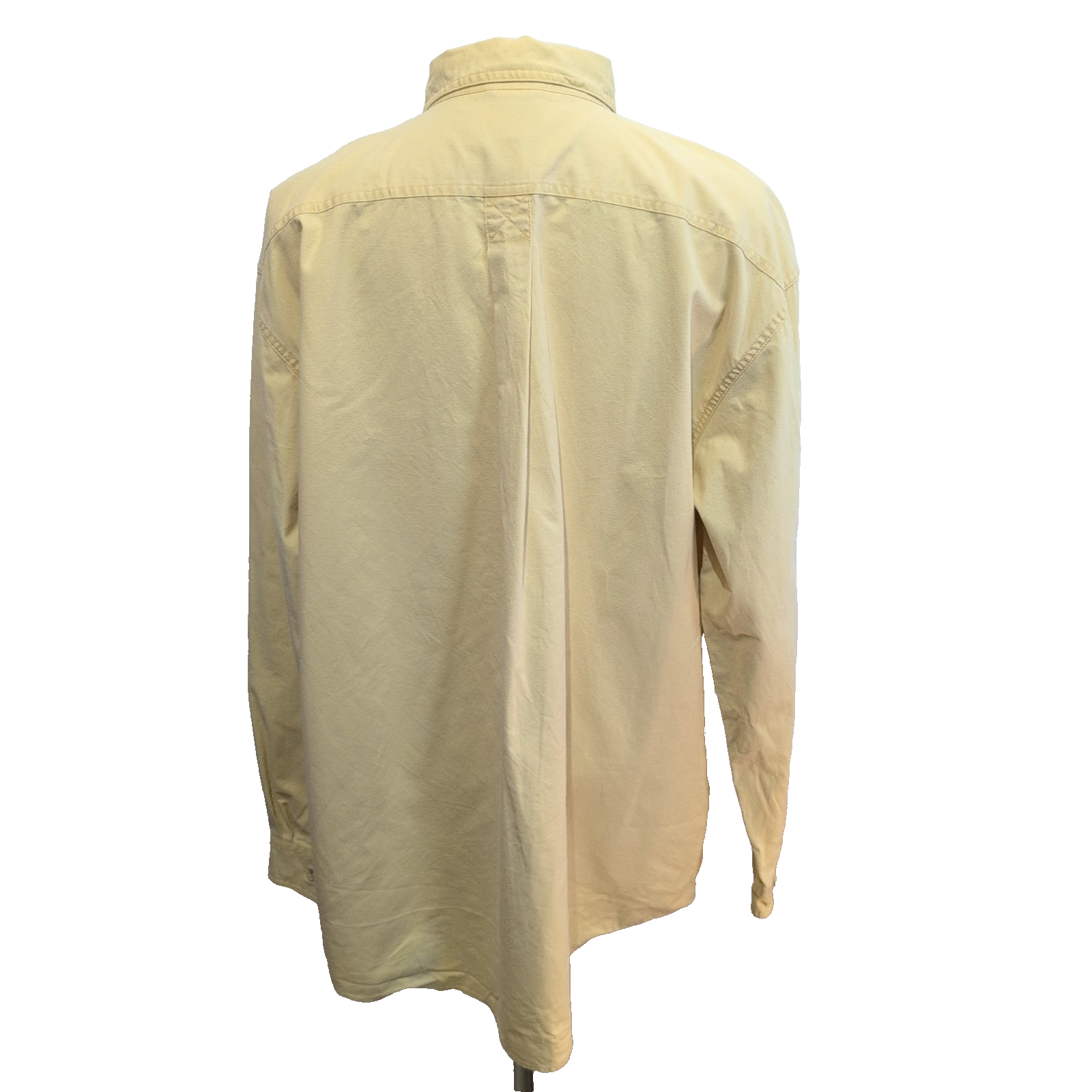 Chemise LL Bean jaune pâle 2 poches rabat bouton marbré XL Tall (2XL)