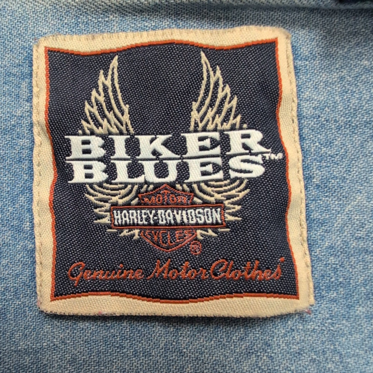 Harley Davidson chemise jean bleu biker blues made in USA XL rare