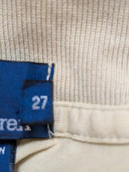 Polo manches courtes Polo Ralph Lauren XXL beige crème rayures coton Pima