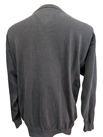 Sweat Tommy Hilfiger GOLF Vintage Bleu Marine Patiné - Taille M - 100% Coton