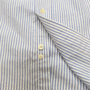 Chemise Chaps bleu à rayures coton Oxford manches longues 1 poche L XL