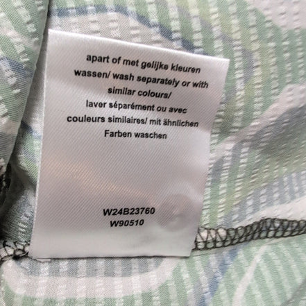 Chemise Femme LIZZI LOU S Verte Motifs Rétro Volants Neuve Étiquette