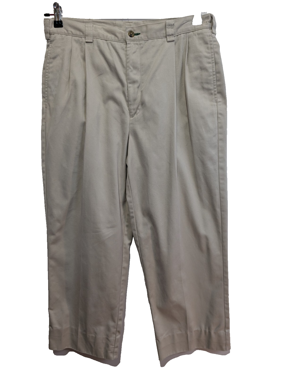 Pantalon Chino Vintage TOMMY HILFIGER Crème ⚓ Coupe Cropped (Courte) W34 (42)