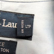 Chemise Ralph Lauren Blake Taille XL Bleu Clair Manches Courtes Logo Marron