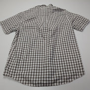Chemise Chaps manches courtes marron et blanc à carreaux taille L #231msch