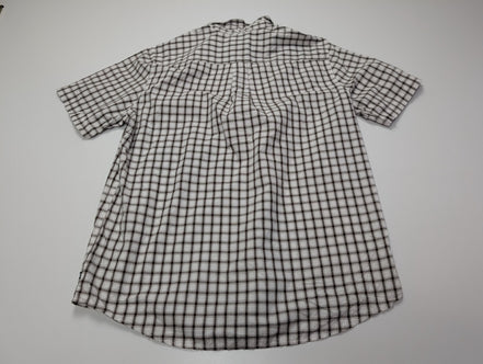Chemise Chaps manches courtes marron et blanc à carreaux taille L #231msch