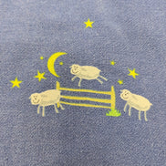Chemise de Nuit XL Casual Gear Femme Bleu Moutons Lune Étoiles Vintage