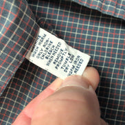 Chemise Ralph Lauren Taille L Classic Fit Gris Rouge Carreaux Logo Brodé Coton