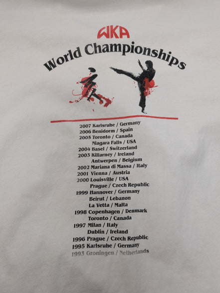 T-SHIRT WKA XXL Karlsruhe 2007 Kickboxing Arts Martiaux B&C Vintage |109T