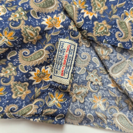 Chemise Republic Collection M Stretch Bleu Paisley Cachemire Manches Longues