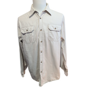 Chemise Wrangler Crème 100% Coton Manches Longues poches Taille M