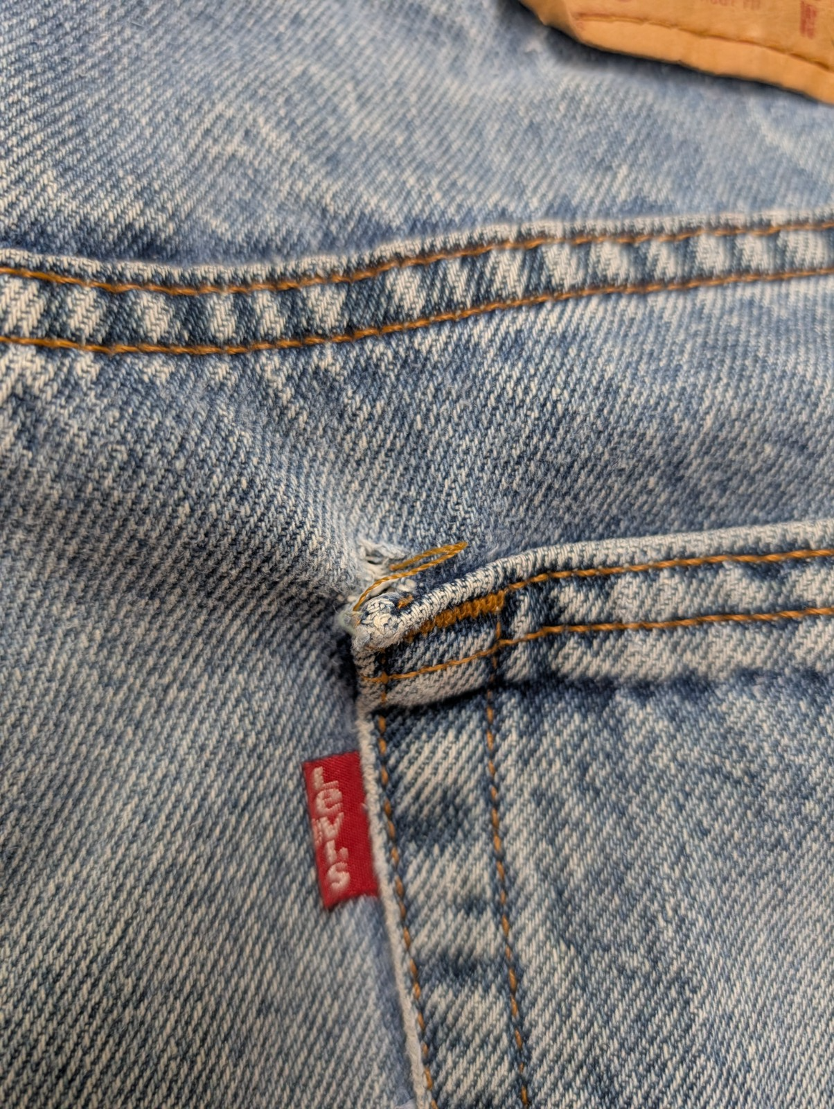 Jean LEVI'S 570 Baggy Vintage 🛹 Taille W36 (Taille 41cm) 🛹 Bleu Délavé Grunge
