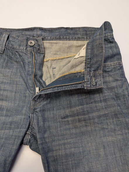 Jean Levi's 514 Homme Vintage Bleu Foncé W36 L32 Denim Poche Arrière Rabat