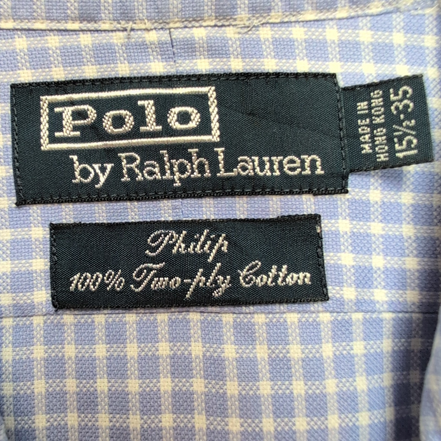 Chemise Polo Ralph Lauren Philip M L Bleu Carreaux Sans Logo