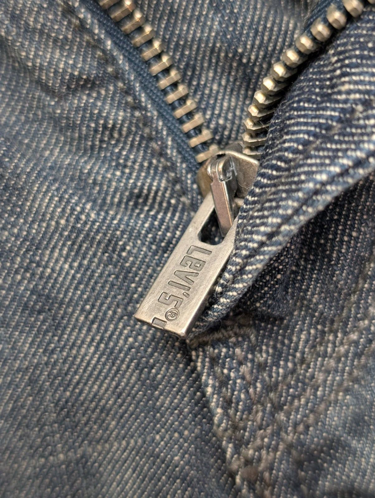 Jean Levi's 514 Homme Vintage Bleu Foncé W36 L32 Denim Poche Arrière Rabat