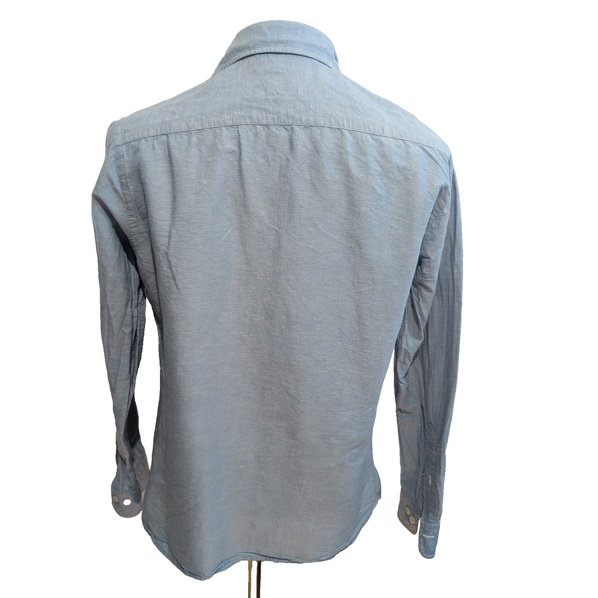 Chemise Brooks Brothers Vintage S Lin Coton Bleu 2 Poches USA manches longues