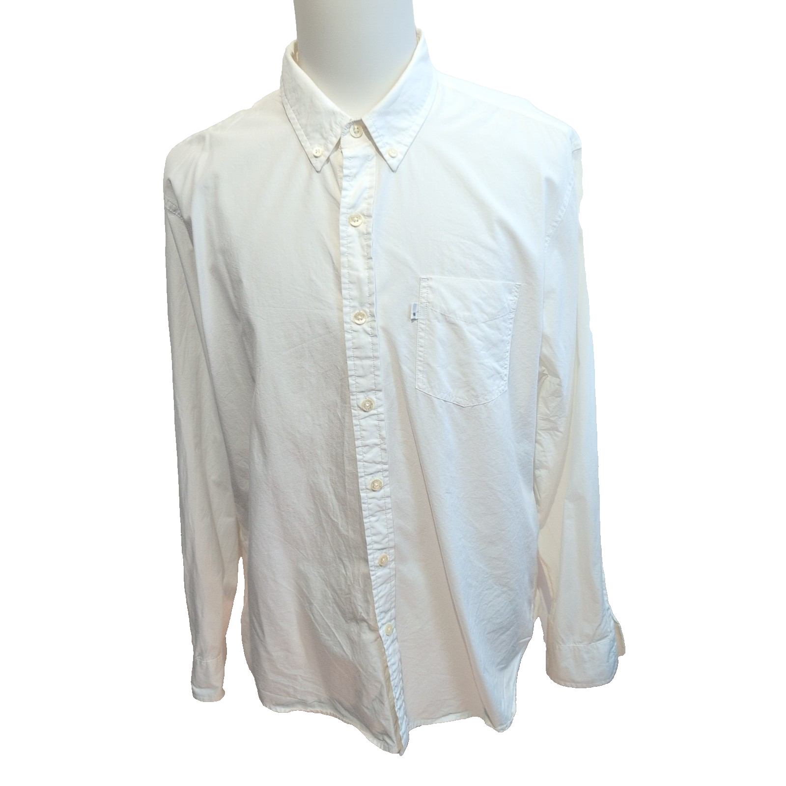 Levi's Chemise Blanche Manches Longues Coton Homme Taille XXL