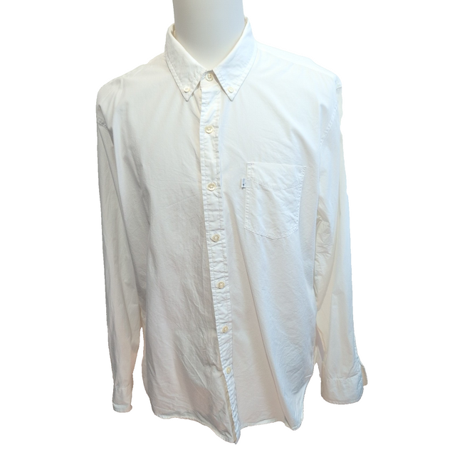 Levi's Chemise Blanche Manches Longues Coton Homme Taille XXL