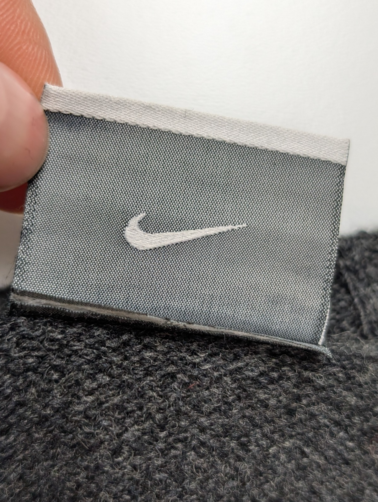 Pull sans Manche Nike Golf Col V Laine Gris Foncé Vintage Taille L
