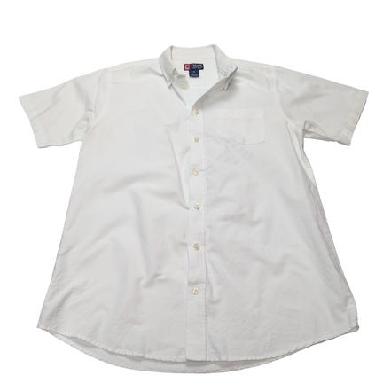 Chemise CHAPS blanche unie manches courtes taille S homme 1 poche