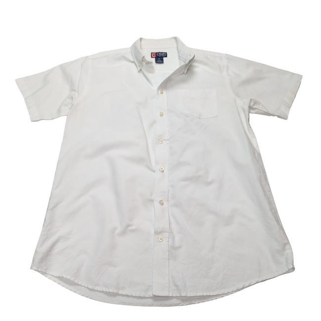 Chemise CHAPS blanche unie manches courtes taille S homme 1 poche