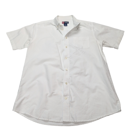 Chemise CHAPS blanche unie manches courtes taille S homme 1 poche